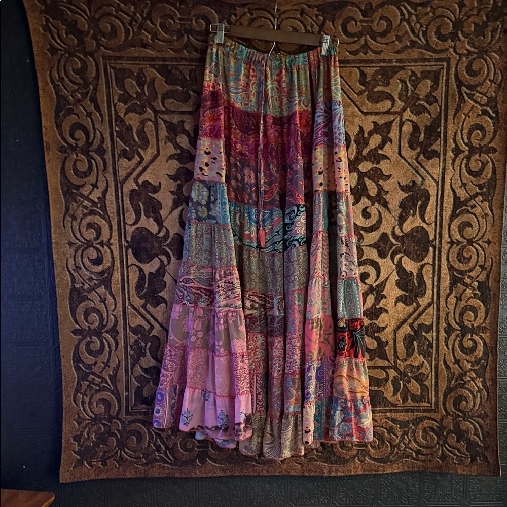 Colorful Patchwork Maxi Skirt